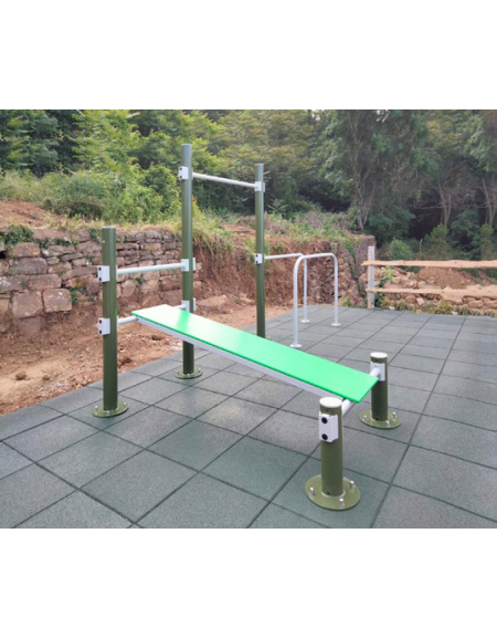 Stazione fitness realizzata in acciaio zincato e verniciato - Attrezzo per il rafforzamento muscolare - cm 422,5x231,7x249,5h