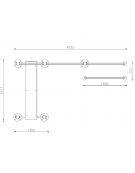 Stazione fitness realizzata in acciaio zincato e verniciato - Attrezzo per il rafforzamento muscolare - cm 422,5x231,7x249,5h