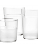 Bicchiere acqua in policarbonato trasparente - capacità ml 250 - diametro cm 7 - altezza cm 10,5