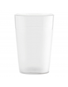 Bicchiere acqua in policarbonato trasparente - capacità ml 250 - diametro cm 7 - altezza cm 10,5