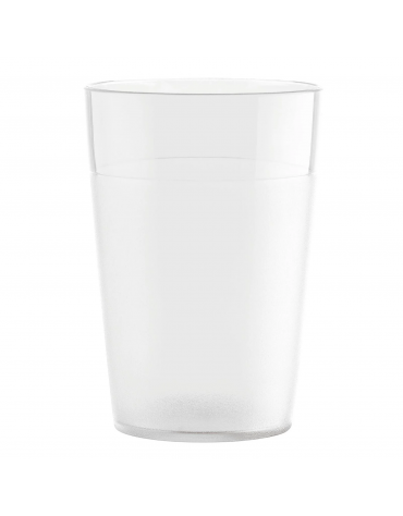 Bicchiere acqua in policarbonato trasparente - capacità ml 250 - diametro cm 7 - altezza cm 10,5