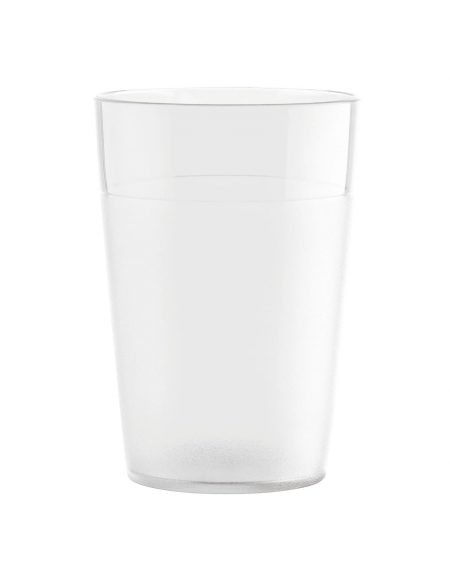 Bicchiere acqua in policarbonato trasparente - capacità ml 250 - diametro cm 7 - altezza cm 10,5