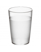 Bicchiere acqua in policarbonato trasparente - capacità ml 170 - diametro cm 7 - altezza cm 7