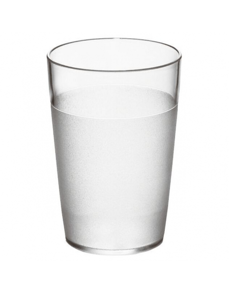 Bicchiere acqua in policarbonato trasparente - capacità ml 170 - diametro cm 7 - altezza cm 7