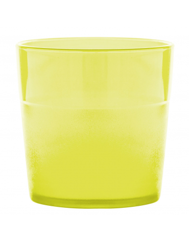 Bicchiere acqua in policarbonato - colore giallo - capacità ml 170 - diametro cm 7 - altezza cm 7