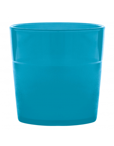 Bicchiere acqua in policarbonato - colore blu - capacità ml 170 - diametro cm 7 - altezza cm 7