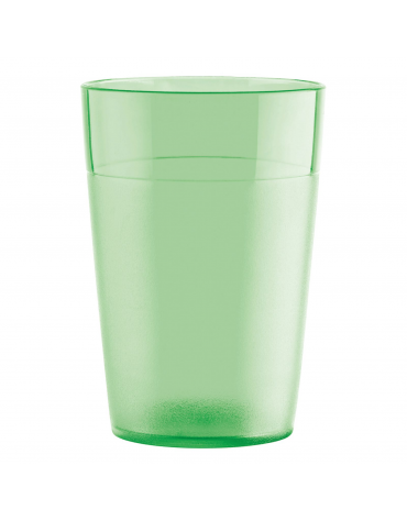 Bicchiere acqua in policarbonato - colore verde - capacità ml 250 - diametro cm 7 - altezza cm 10,2