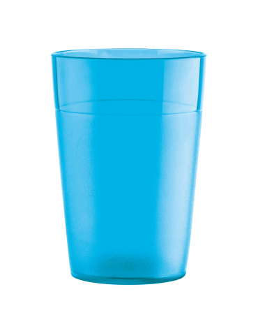 Bicchiere acqua in policarbonato - colore blu - capacità ml 250 - diametro cm 7 - altezza cm 10,2