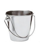 Mini secchio porta snack in acciaio inox - capacità lt. 0,33 - diametro cm 9 - altezza cm 8,5