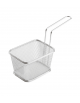 Mini cestino porta snack rettangolare in acciaio inox - cm 13x10,5x9h