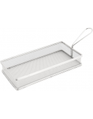 Cestino porta snack rettangolare in acciaio inox - cm 26x13x5h