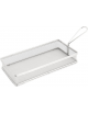 Cestino porta snack rettangolare in acciaio inox - cm 26x13x5h