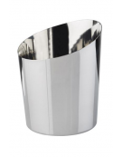 Mini cestello porta snack rotondo in acciaio inox - capacità lt. 0,45 - diametro cm 9,5 - altezza cm 11,5