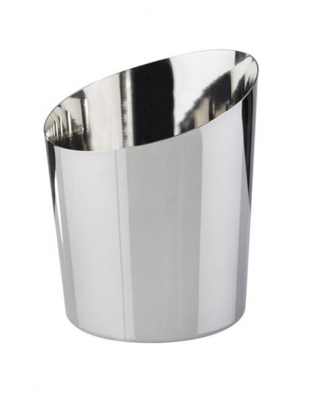 Mini cestello porta snack rotondo in acciaio inox - capacità lt. 0,45 - diametro cm 9,5 - altezza cm 11,5