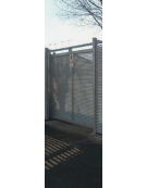 Cancello di chiusura scorrevole per isola ecologica - cm L. 200