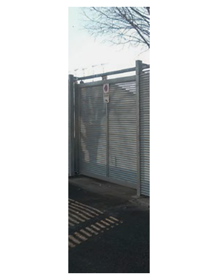 Cancello di chiusura scorrevole per isola ecologica - cm L. 200