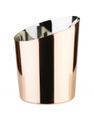 Mini cestello porta snack rotondo in acciaio inox - colore rame - capacità lt. 0,45 - diametro cm 9,5 - altezza cm 11,5