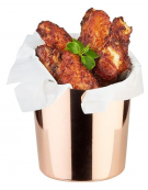 Mini cestello porta snack rotondo in acciaio inox - colore rame - capacità lt. 0,45 - diametro cm 9,5 - altezza cm 11,5