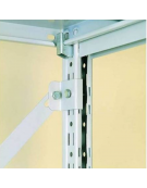 Scaffale metallico in acciaio verniciato RAL 7035 con 7 ripiani cm 90x30 - Montaggio a gancio-Dimensioni esterne cm 96,4x30x350h