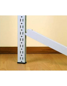 Scaffale metallico in acciaio verniciato RAL 7035 con 7 ripiani cm 80x50 - Montaggio a gancio-Dimensioni esterne cm 86,4x50x350h