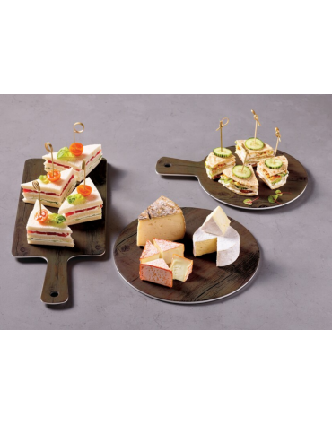 Vassoio rettangolare in melamina effetto legno - cm 32,5x26,5x0,8h