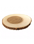 Tagliere rotondo in legno di acacia con piedini - diametro cm 25,5