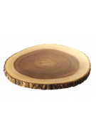 Tagliere rotondo in legno di acacia con piedini - diametro cm 30,5