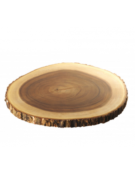Tagliere rotondo in legno di acacia con piedini - diametro cm 30,5