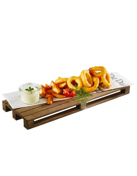 Tagliere mini pallet rettangolare in legno di betulla - cm 40x15x3h