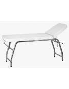 LETTINO DA VISITA MEDICA AD UNO SNODO -PORTATA 130 KG - STRUTTURA TUBOLARE CROMATO - CM 190X60X75H