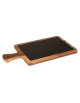 Tagliere rettangolare con manico in legno di acacia e piano in ardesia - cm 26x18x2h