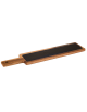 Tagliere rettangolare con manico in legno di acacia e piano in ardesia - cm 43x12x2h