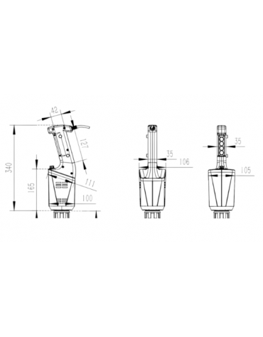 Mixer frullatore ad immersione a ridotta dissipazione di calore - potenza variabile 750-1000W - Velocità 3000 / 12000 rpm