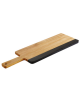 Tagliere rettangolare con manico in legno di acacia e rifinitura in ardesia - cm 36,5x15x1,5h