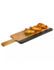 Tagliere rettangolare con manico in legno di acacia e rifinitura in ardesia - cm 42x18x1,5h