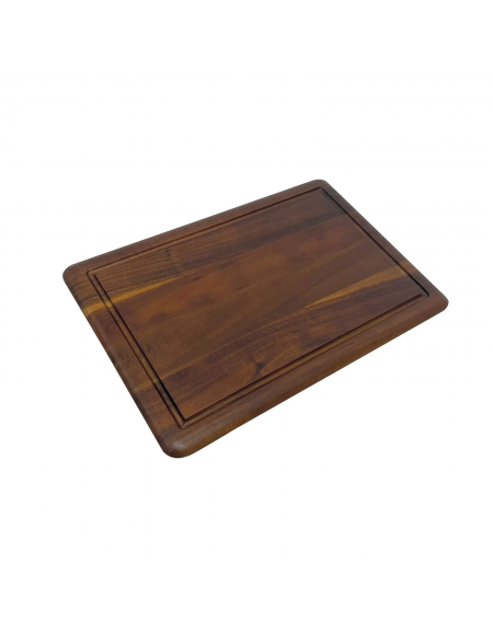 Tagliere rettangolare in legno di Iroko - cm 25x35x1,8h