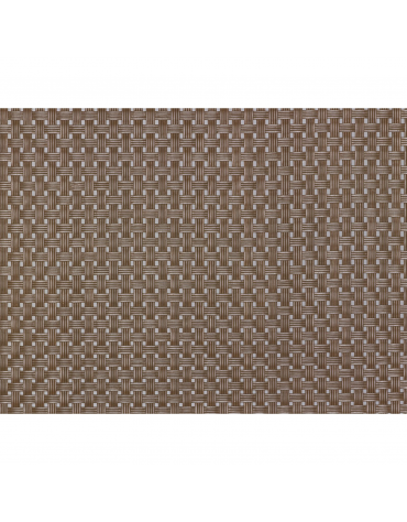 Set 6 tovagliette americane per colazione in poliestere e PVC - colore marrone - cm 42x33