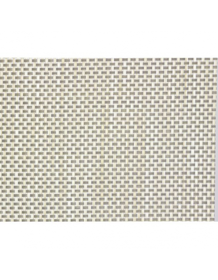 Set 6 tovagliette americane per colazione in poliestere e PVC - colore Beige-Grigio - cm 42x33