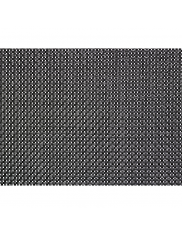 Set 6 tovagliette americane per colazione in poliestere e PVC - colore Nero - cm 42x33