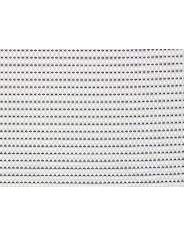 Set 6 tovagliette americane per colazione in poliestere e PVC - colore Gessato bianco - cm 42x33