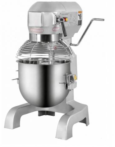 Impastatrice planetaria professionale, trasmissione ad ingranaggi  - capacità Lt 10 / 1 Kg - linea economica - mm 450x366x606h