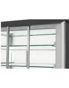 Vetrina refrigerata da banco con vetri dritti- refrigerazione ventilata +2°/+10°C - 2 ripiani regolabili - cm 79,2x67,6x73h