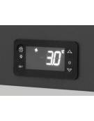 Vetrina refrigerata da banco con vetri dritti- refrigerazione ventilata +2°/+10°C - 2 ripiani regolabili - cm 79,2x67,6x73h