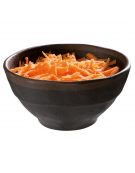 Insalatiera in melamina effetto argilla - colore nero con bordo marrone - capacità lt. 0,2 - diametro cm 11 - altezza cm 5,5