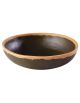 Insalatiera in melamina effetto argilla - colore moro con bordo terracotta - diametro cm 16,5 - altezza cm 4 - capacità lt 0,50