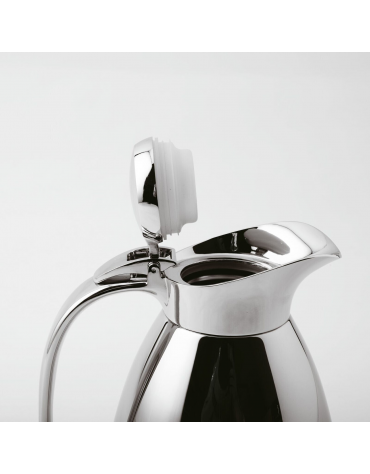 Caraffa termica in acciaio inox con finitura esterna lucida effetto specchio - capacità litri 0,6