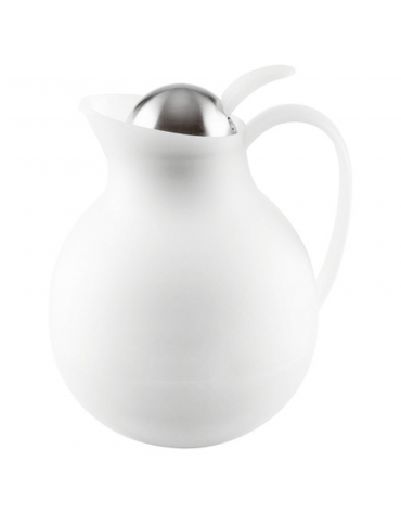Caraffa termica in acciaio inox e polipropilene - colore bianco - capacità lt 1 - diametro cm 16 - altezza cm 20