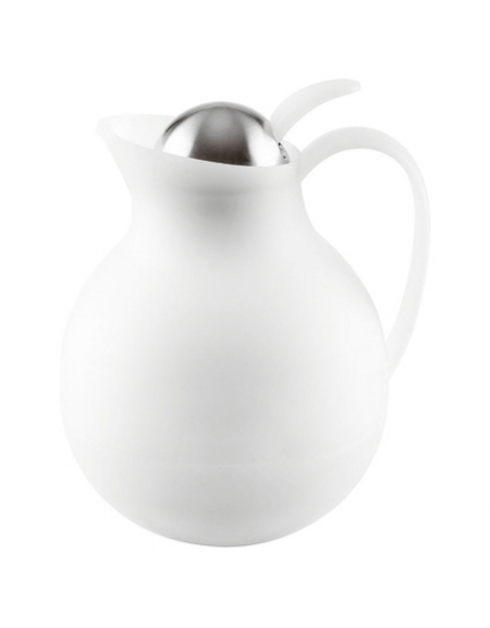 Caraffa termica in acciaio inox e polipropilene - colore bianco - capacità lt 1 - diametro cm 16 - altezza cm 20