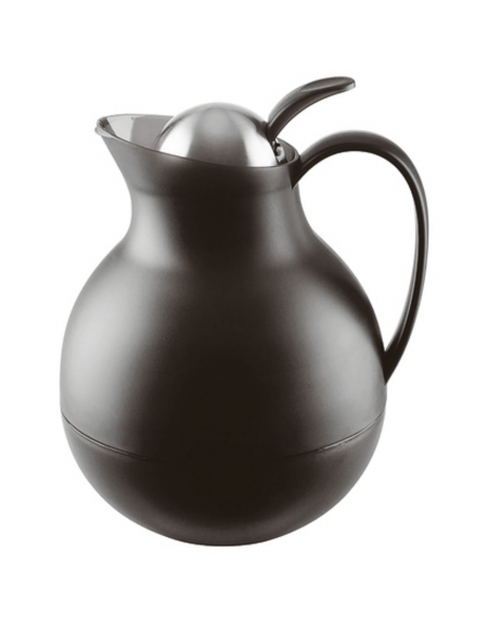 Caraffa termica in acciaio inox e polipropilene - colore nero - capacità lt 1 - diametro cm 16 - altezza cm 20