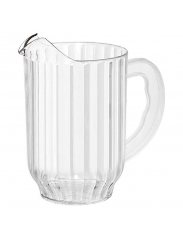 Brocca caraffa in policarbonato trasparente - diametro cm 10 - altezza cm 15 - capacità lt. 0,9